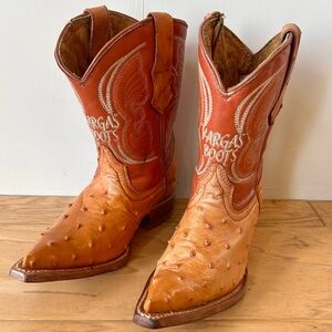 Vargas Boots Kids 10 Tan Leather Cowboy Boot Boys Girls Western